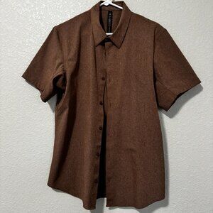 Airing Easy Short Sleeve Button Up Shirt - Size Large